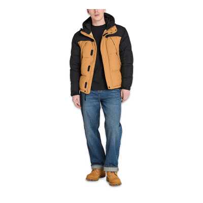 Timberland Tb0A6267 Durable Suya Dirençli Puffer Jacket Siyah-Sarı Erkek Mont - 3