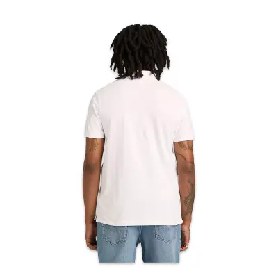 Timberland Tb0A6Bx4 Millers River Sleeve Stretch Polo Beyaz Erkek T-Shirt - Timberland (1)