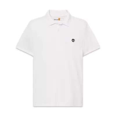 Timberland Tb0A6Bx4 Millers River Sleeve Stretch Polo Beyaz Erkek T-Shirt - 5