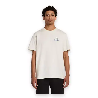 Timberland Tb0A6Dg5 Illustrated Tree Logo Back Graphic Tee Beyaz Erkek T-Shirt - 3