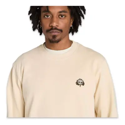 Timberland Tb0A6Hhk Tree Logo Patch Crewneck Krem Erkek Sweatshirt - 3