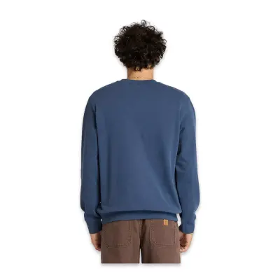 Timberland Tb0A6Hhk Tree Logo Patch Crewneck Mavi Erkek Sweatshirt - Timberland (1)