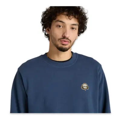 Timberland Tb0A6Hhk Tree Logo Patch Crewneck Mavi Erkek Sweatshirt - 3