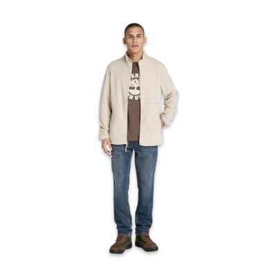 Timberland Tb0A6Hm3 Full Zip Polar Fleece Jacket Bej Erkek Mont - 3