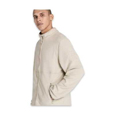 Timberland Tb0A6Hm3 Full Zip Polar Fleece Jacket Bej Erkek Mont - 4