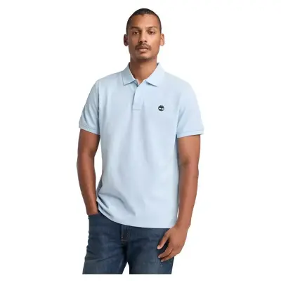 Timberland Tb0A6Vdp Millers River Pique Sleeve Polo Açık Mavi Erkek T-Shirt - 1