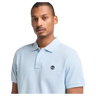 Timberland Tb0A6Vdp Millers River Pique Sleeve Polo Açık Mavi Erkek T-Shirt - 2