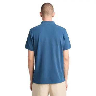 Timberland Tb0A6Vdp Millers River Pique Sleeve Polo Mavi Erkek T-Shirt - 2