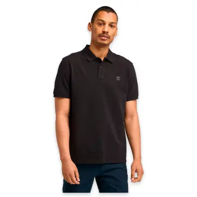 Timberland Tb0A6Vdp Millers River Pique Sleeve Polo Siyah Erkek T-Shirt 