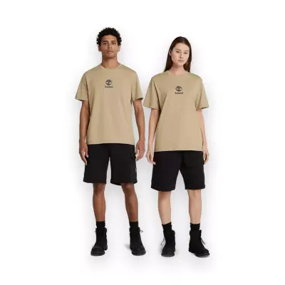 Timberland Tb0A6Wwt Print Stack Logo Sleeve Tee Sarı Erkek T-Shirt - 1