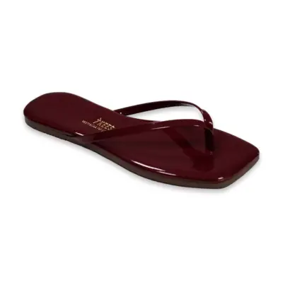 Tkees Tk-1014Z Parmak Arası Kare Burun Bordo Kadın Terlik - 3