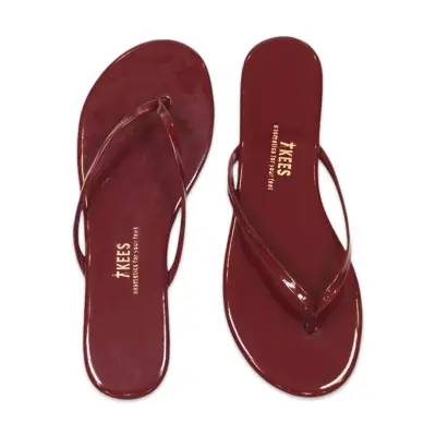 Tkees Tk-2011 Klasik Parmak Arası Bordo Kadın Terlik 