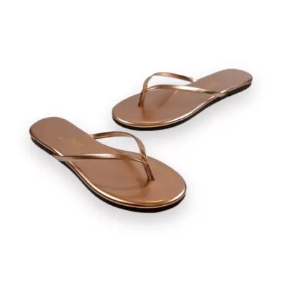 Tkees Tk-2011 Klasik Parmak Arası Gül Kurusu Kadın Terlik - 2