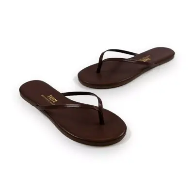 Tkees Tk-2011 Klasik Parmak Arası Kahverengi Kadın Terlik - TKEES (1)