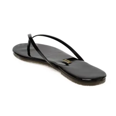 Tkees Tk-2011 Klasik Parmak Arası Siyah Kadın Terlik - 4