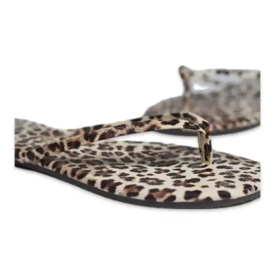 Tkees Tk-2023 Parmak Arası Leopar Kadın Terlik - 2