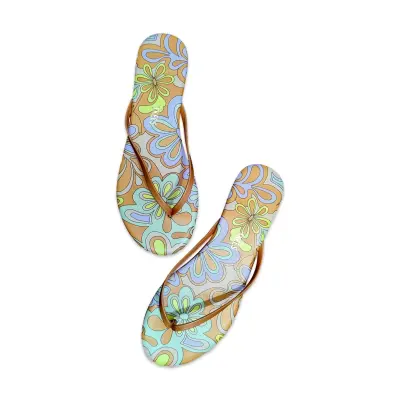 Tkees Tk-2023 Parmak Arası Turuncu Kadın Terlik - 2