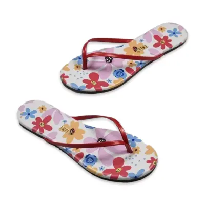 Tkees Tk-2023 Parmak Arası Kırmızı Kadın Terlik - 2