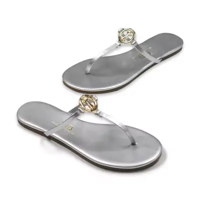 Tkees Tk-2112 Klasik Tokali Parmak Arası Gümüş Kadın Terlik - 2