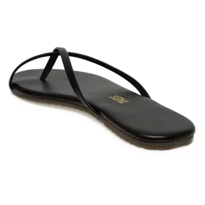 Tkees Tk-3001Z Parmak Arali Siyah Kadın Terlik - 4