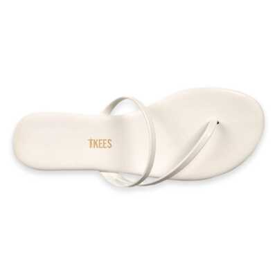 Tkees Tk-4002 Tek Bant Parmak Arası Beyaz Kadın Terlik - 4