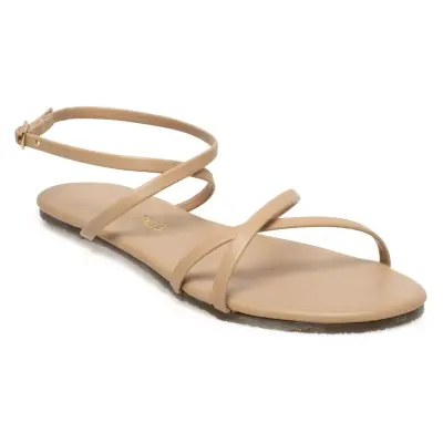 Tkees Tk-8006Z Krem Kadın Sandalet 