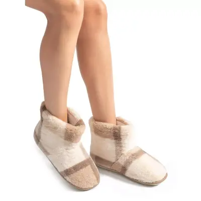 Twigy Aa0001 Z Tw Agata Ev Kahverengi Kadın Panduf - 1