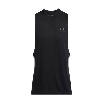 Under Armour 1329286 Ua Left Chest Cut Off Tank Siyah Erkek Atlet - 4