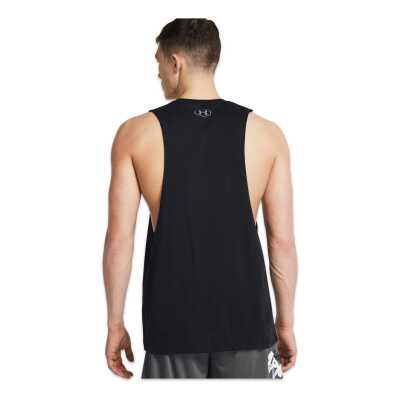 Under Armour 1329286 Ua Left Chest Cut Off Tank Siyah Erkek Atlet - 2