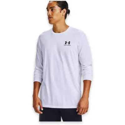 Under Armour 1329585 Sportstyle Leftchest Lst Beyaz Erkek T-Shirt 