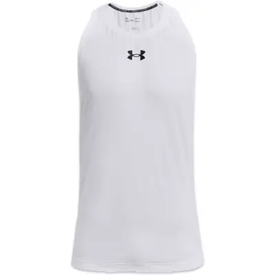 Under Armour 1361901 Ua Baseline Cotton Tank Beyaz-Siyah Erkek Atlet - 4