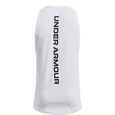 Under Armour 1361901 Ua Baseline Cotton Tank Beyaz-Siyah Erkek Atlet - 5