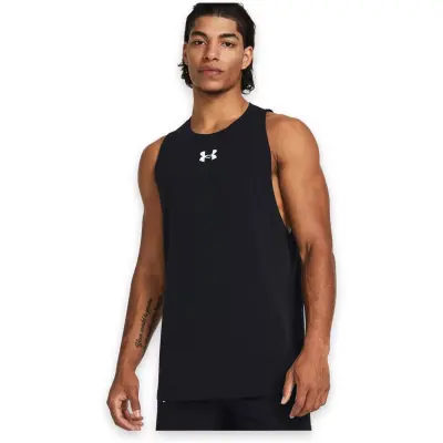 Under Armour 1361901 Ua Baseline Cotton Siyah-Beyaz Erkek Atlet - 1