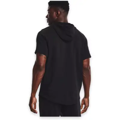 Under Armour 1370396 Ua Rival Terry Lc Ss Hd Siyah Erkek T-Shirt - 2