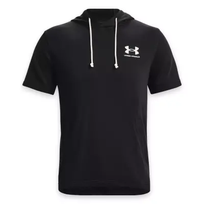 Under Armour 1370396 Ua Rival Terry Lc Ss Hd Siyah Erkek T-Shirt - 5