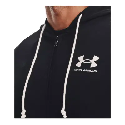 Under Armour 1370409 Ua Rival Terry Lc Fz Siyah Erkek Sweatshirt - 3