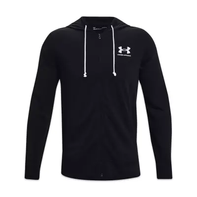 Under Armour 1370409 Ua Rival Terry Lc Fz Siyah Erkek Sweatshirt - 4