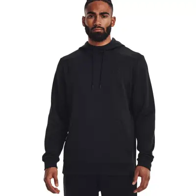 Under Armour 1373353 Armour Fleece Hoodie Siyah Erkek Sweatshirt - 1