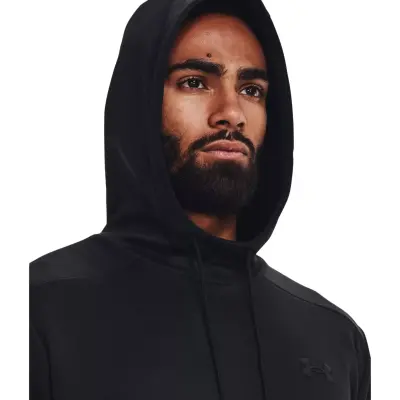 Under Armour 1373353 Armour Fleece Hoodie Siyah Erkek Sweatshirt - 3
