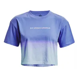 Under Armour 1376750 Ua Branded Dip Dye Crop Mavi Kadın T-Shirt - 4