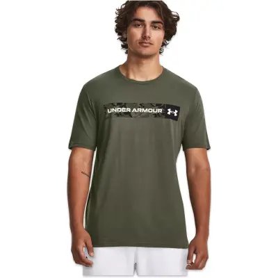 Under Armour 1376830 Ua Camo Chest Stripe Ss Haki Erkek T-Shirt - 1