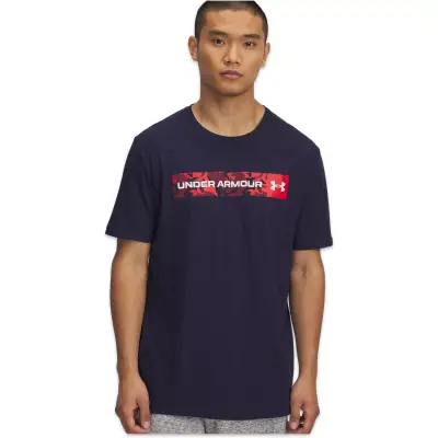 Under Armour 1376830 Ua Camo Chest Stripe Ss Lacivert Erkek T-Shirt 