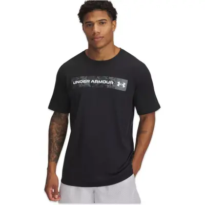 Under Armour 1376830 Ua Camo Chest Stripe Ss Siyah Erkek T-Shirt 