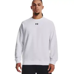 Under Armour 1379755 Ua Rival Fleece Crew Beyaz Erkek Sweatshirt - 1