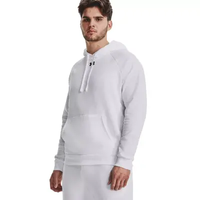 Under Armour 1379757 Ua Rival Fleece Hoodie Beyaz Erkek Ceket - 1