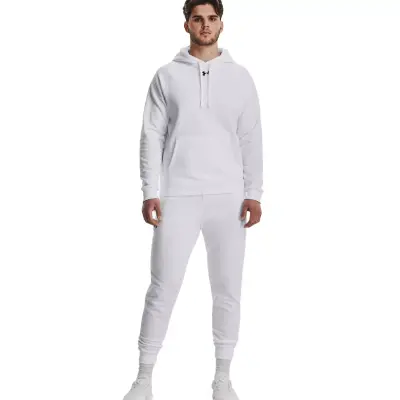 Under Armour 1379757 Ua Rival Fleece Hoodie Beyaz Erkek Ceket - 3