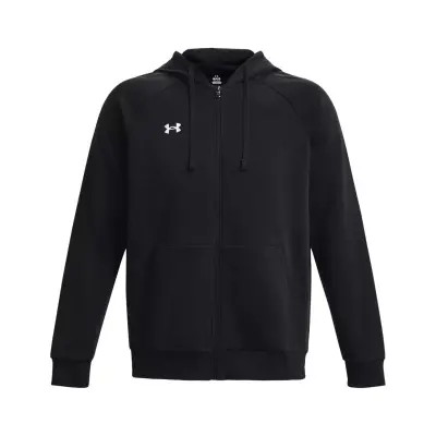 Under Armour 1379767 Rival Fleece Full Hoodie Siyah Erkek Ceket - 4