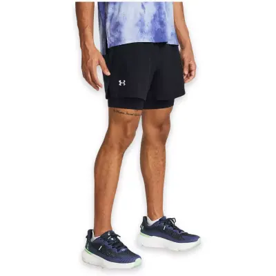 Under Armour 1382640 Ua Launch 5'' 2-In-1 S Siyah Erkek Şort - 1