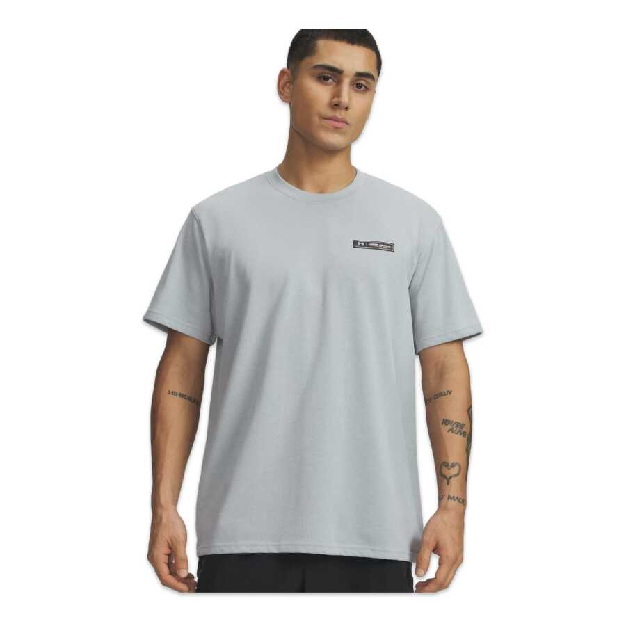 Under Armour 1382831 Ua Hw Armour Label Ss Gri-Siyah Erkek T-Shirt
