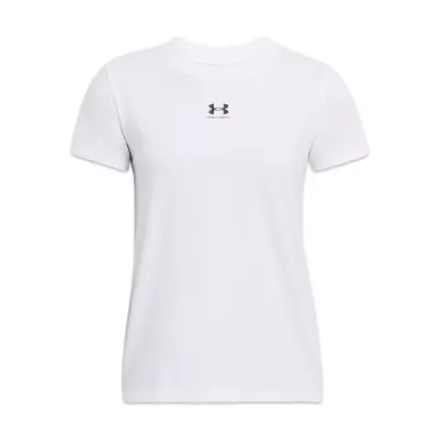 Under Armour 1383648 Ua Rival Core Ss Beyaz Kadın T-Shirt - 3